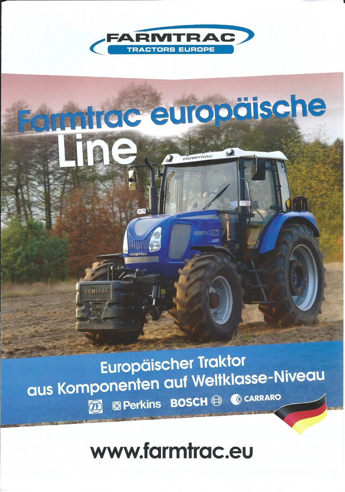 Farm Tractor Brochure – Farmtrac – Europe Line – c2013 GERMAN language (F5848)