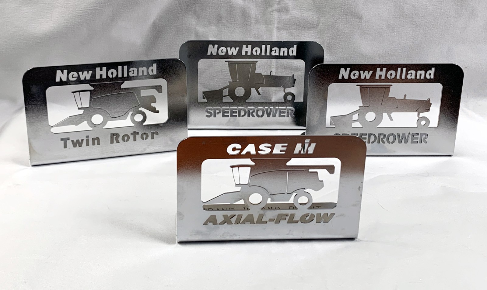 4 New Holland Twin Rotor Speedrower Case IH Axial Flow Metal Desk Signs Farm