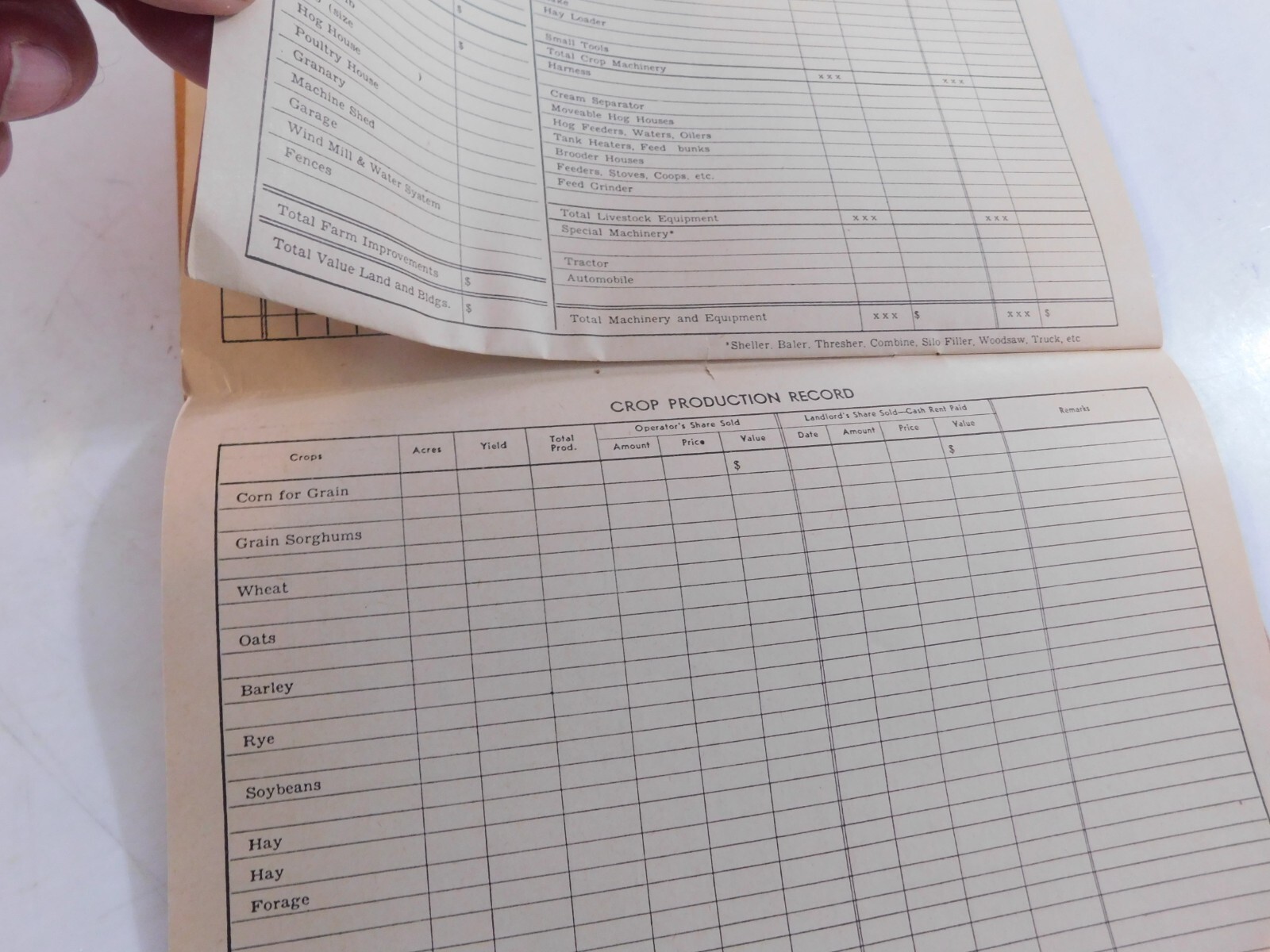 1950 FARM RECORD BOOK UNUSED BREHM PUBLISHING CO NEB WYO COLORADO S. DAKOTA RARE