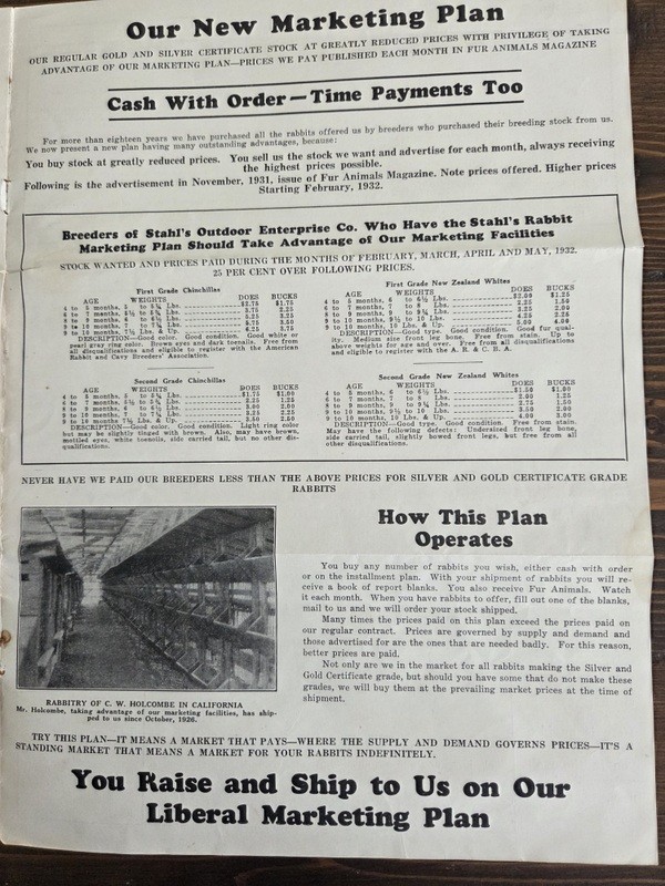 1932 Rabbit and Fur Farming Magazine Vol 2 Number 6 Homestead Husbandry