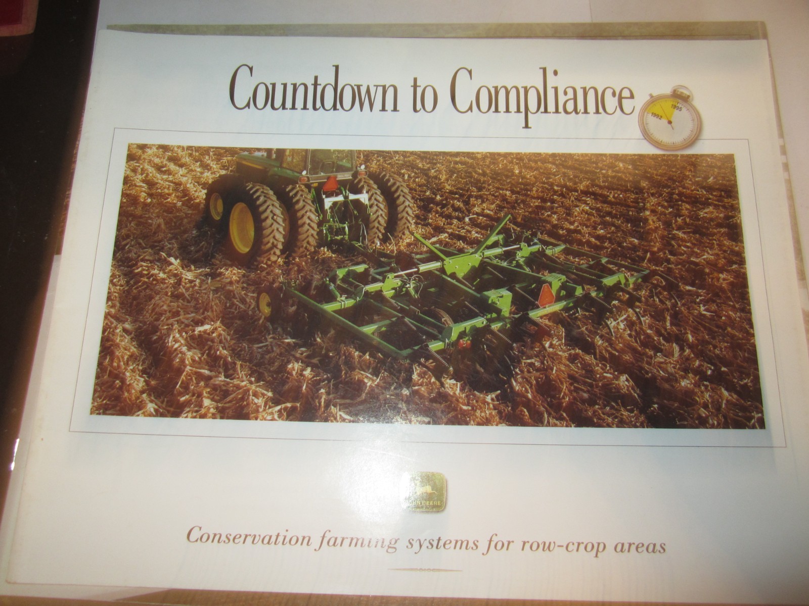 John Deere Countdown to Compliance For 1992 Dealer Brochure NOS 29 PAGES