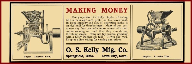 Kelly Duplex Grinding Mill, Iowa City NEW Sign 12×36&Prime; USA STEEL XL Size – 4 lbs