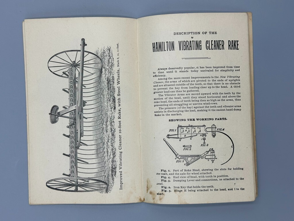 c 1890 Long & Allstatter Rake Cultivator FARM ADVERTISING Catalog HAMILTON Ohio