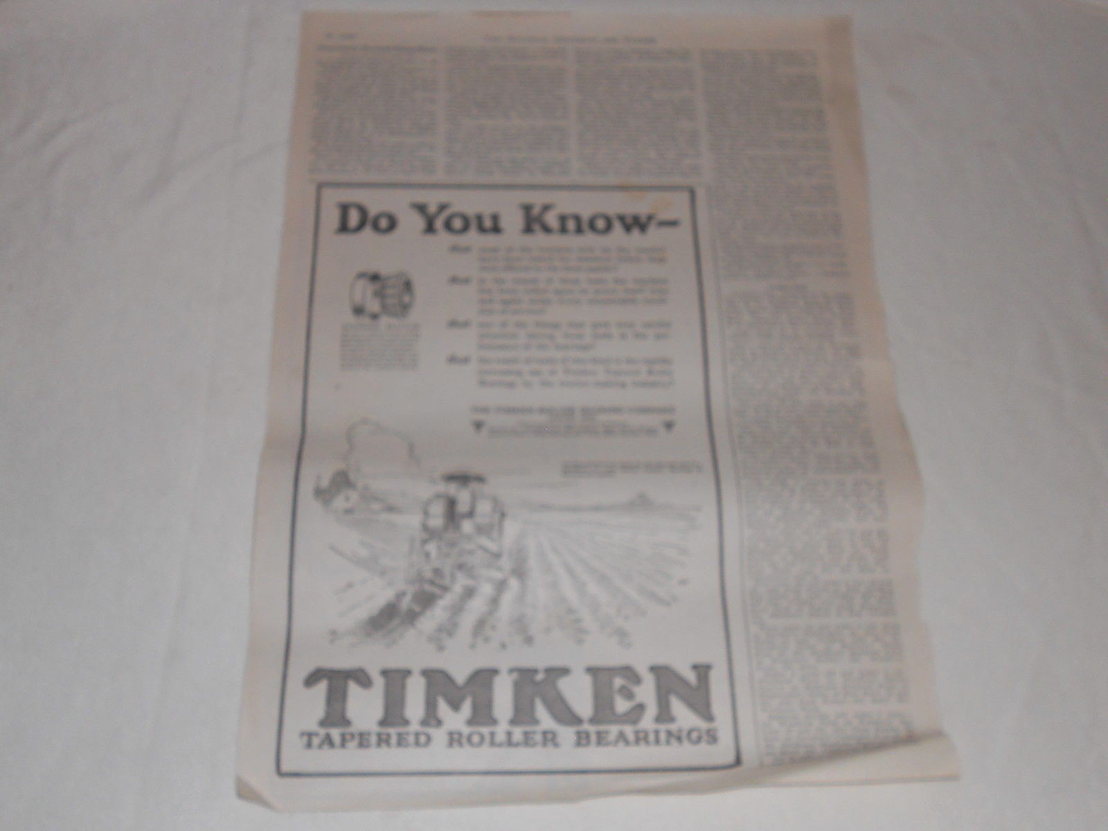 1920 TIMKEN BEARINGS,BUCKEYE TRACTION DITCHER AND OTHER ADVERTISING OCTOBER 23