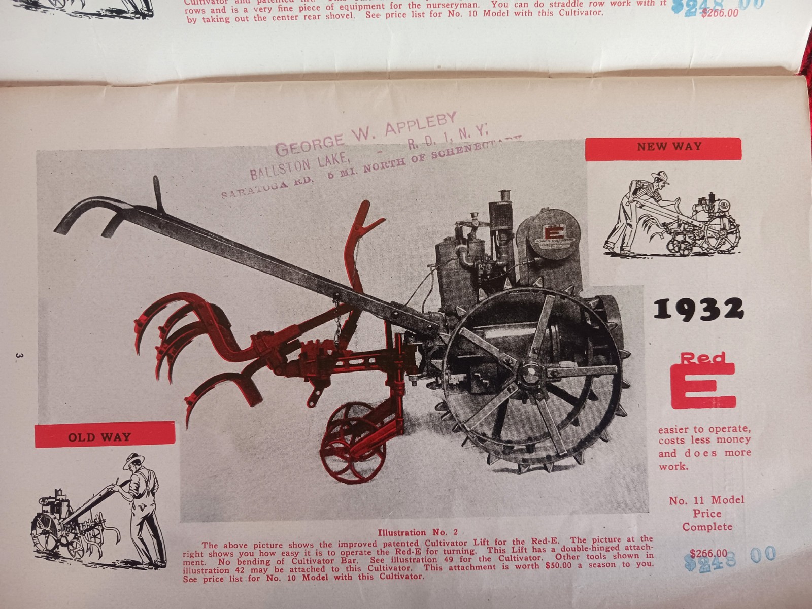 1932 Red-E Garden Tractor Catalog Farm Cultivator Page Brochure