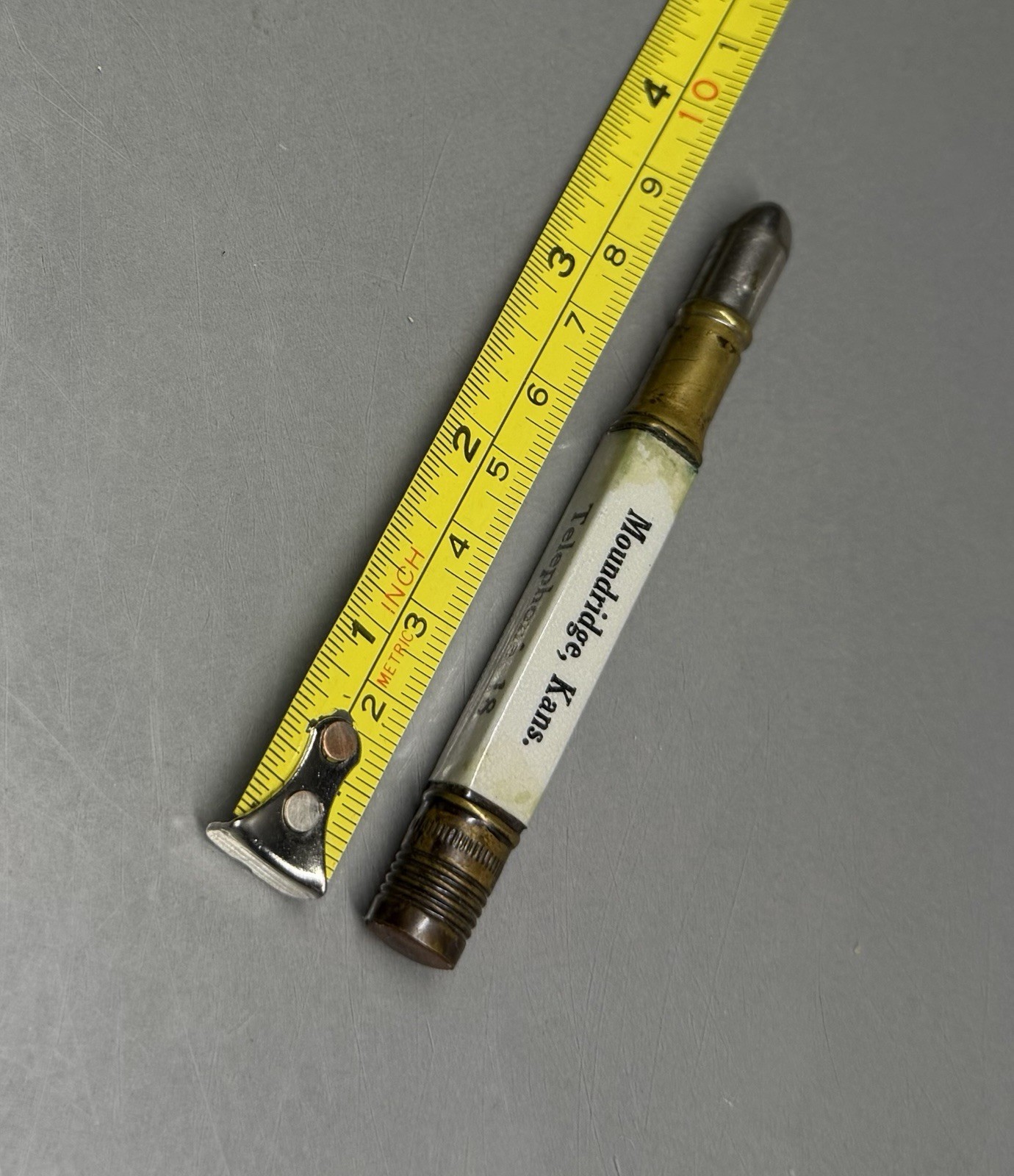 Vintage Advertising Bullet Pencil ~ Grain Coal Farming ~ Moundridge Kansas
