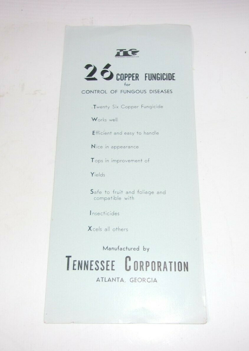 Tennessee Copper Fungicide Fruit Apple Orchid Farm Agriculture Vintage Pamphlet