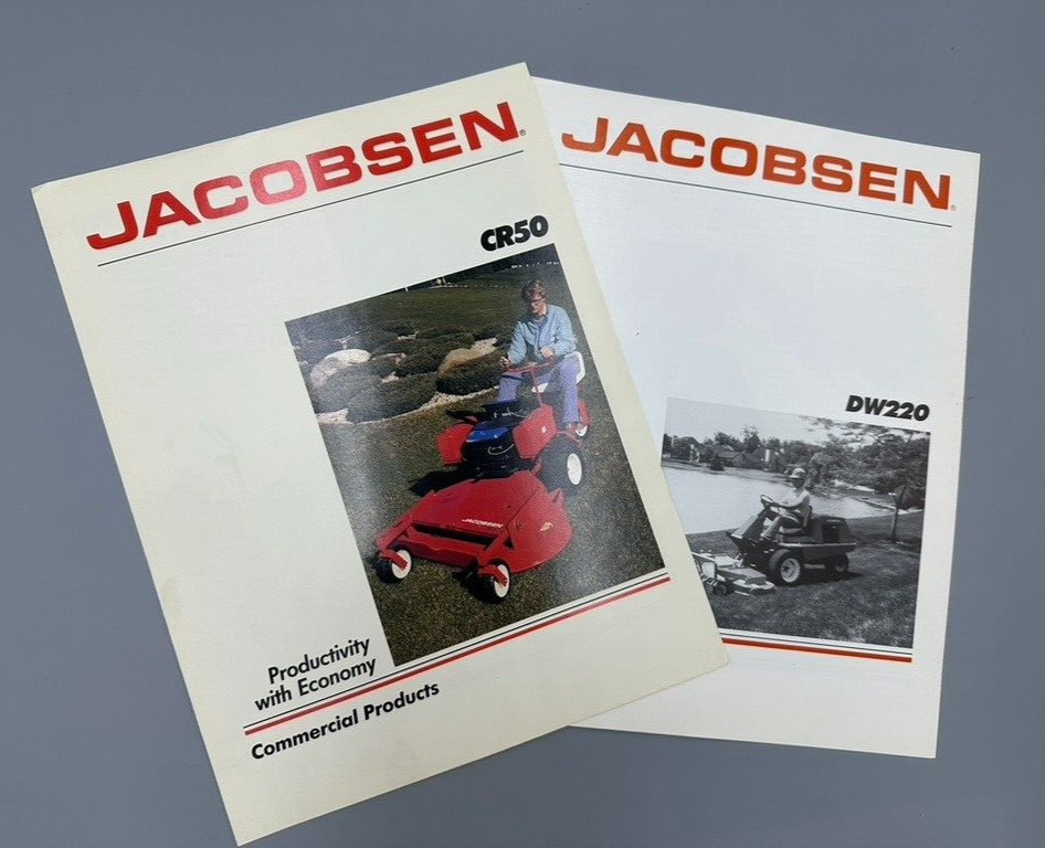 Vintage JACOBSEN Commercial Lawn TRACTOR MOWER CR50 DW220 Advertising Brochure