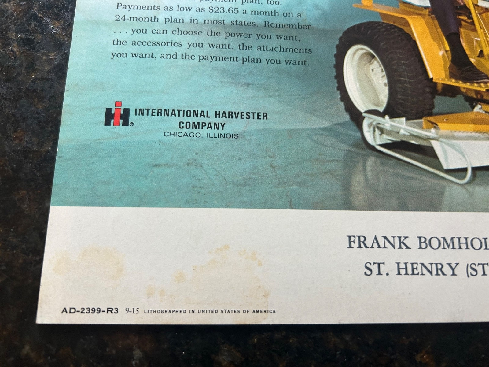 Vintage Cub Cadet Brochure Advertising Catalog & Attachment Guide International