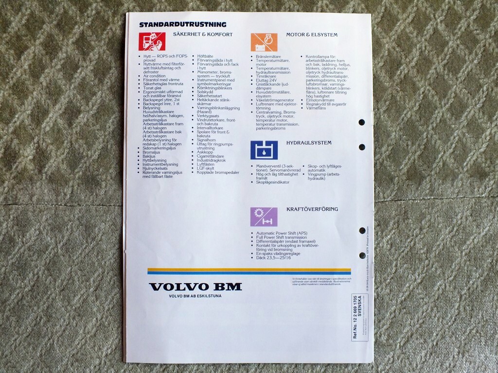 VOLVO BM 4500 Mining Construction Wheel Loader Brochure Prospekt 1984