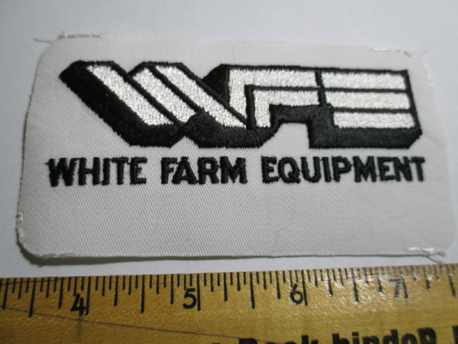 White Farm Equipment Patch WFE NOS Embroidered Agriculture Heavy Equip
