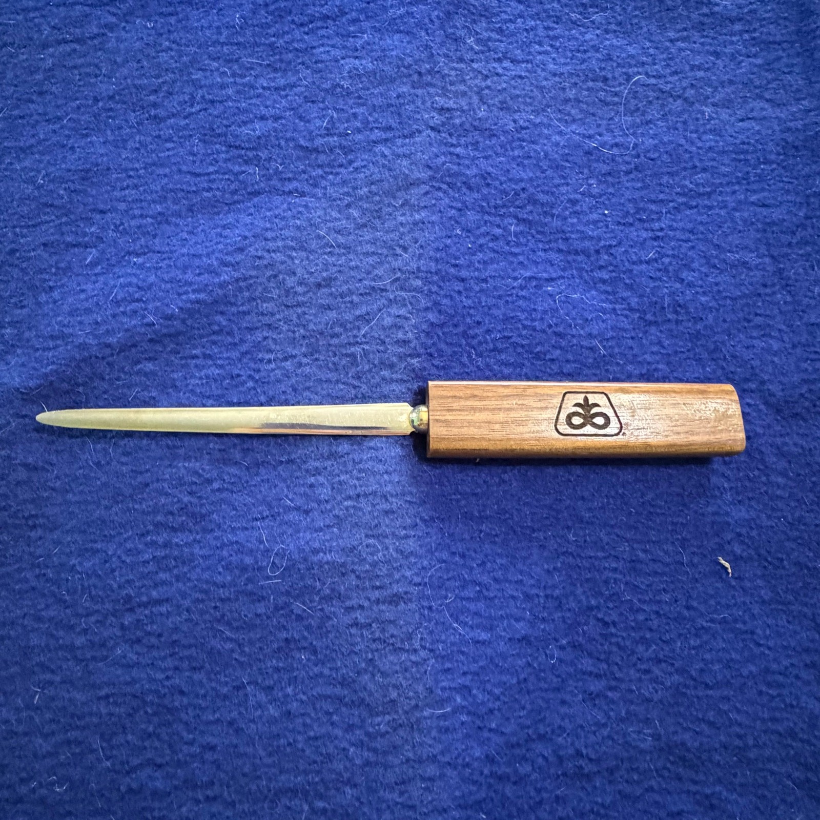Vintage Pioneer Hi-Bred Letter Opener Wooden Handle Agribusiness Promo Gift