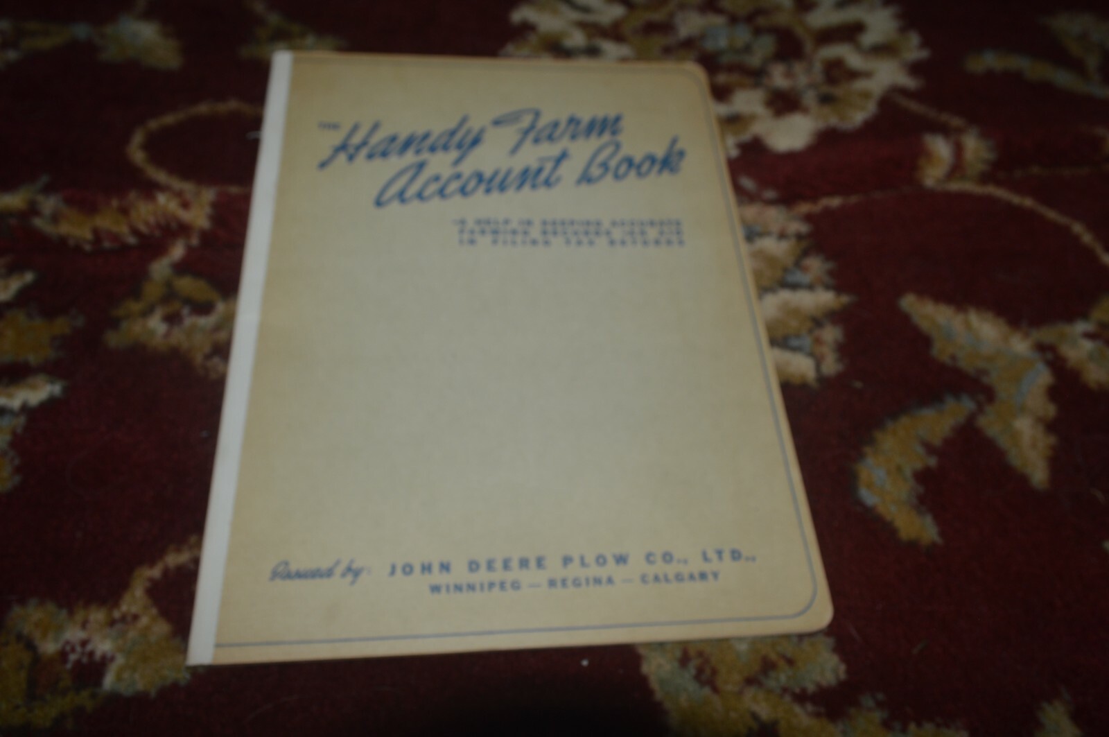John Deere Handy Farm Account Book for 1947 Unused Brochure FCCA