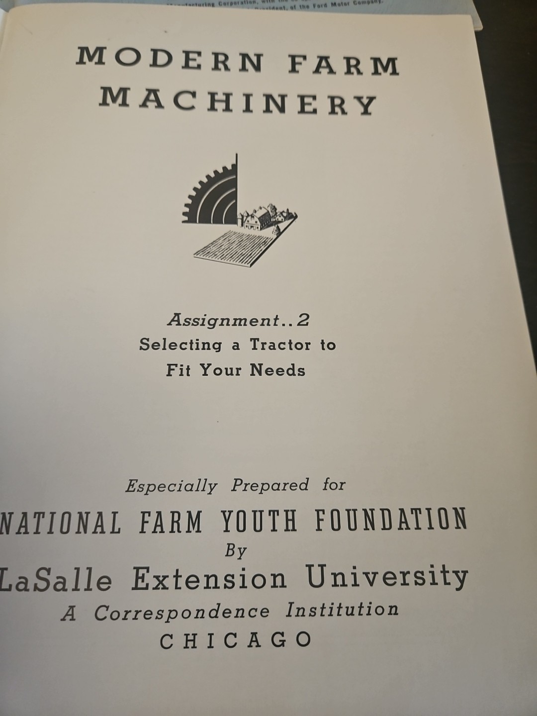 Set Of 5 Modern Farm Machinery Assignment 1-5 National Farm Youth 1941 Vintage