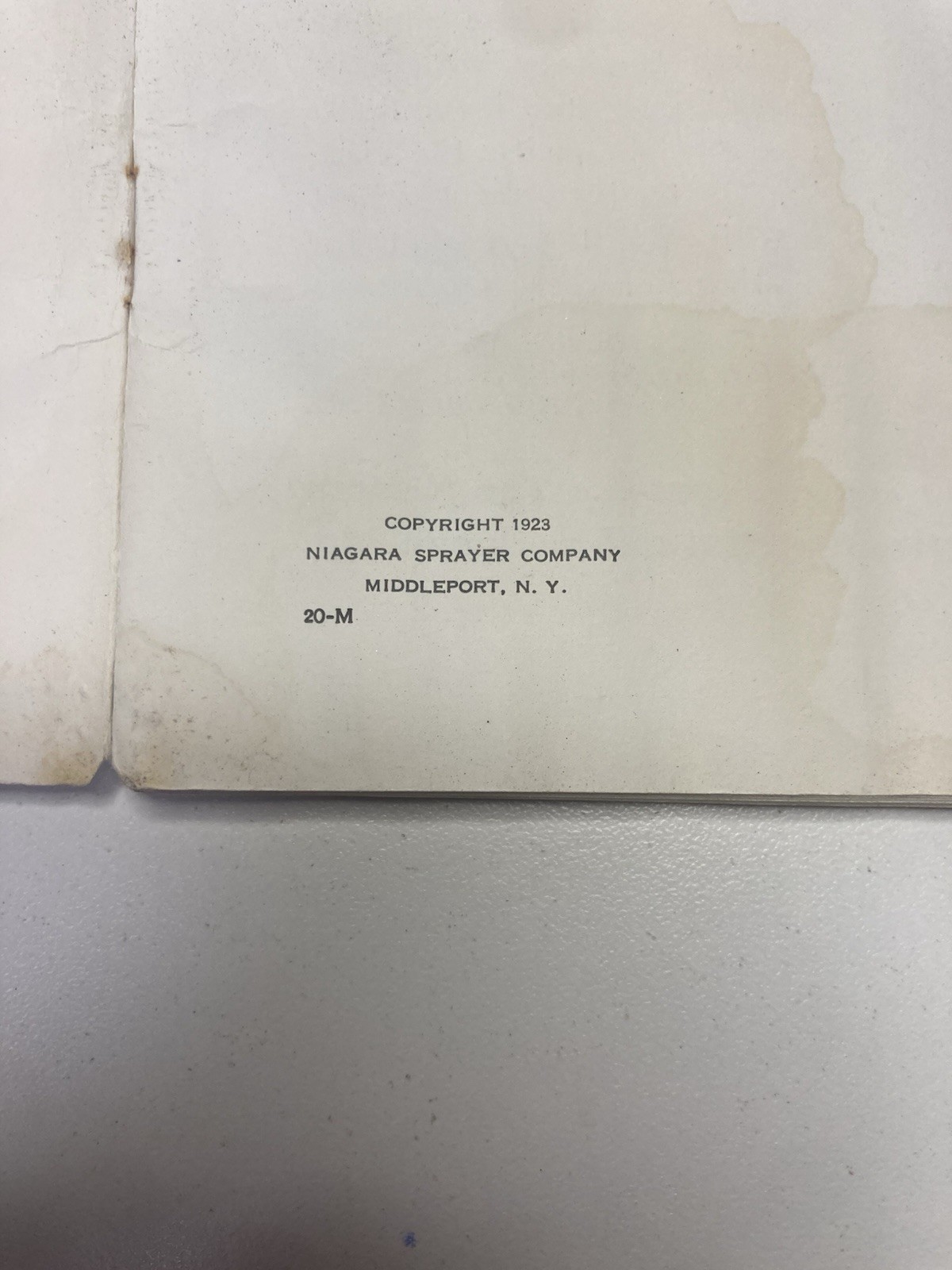 Antique catalog farm equipment Niagara spray Company, and Bean manufacturing co
