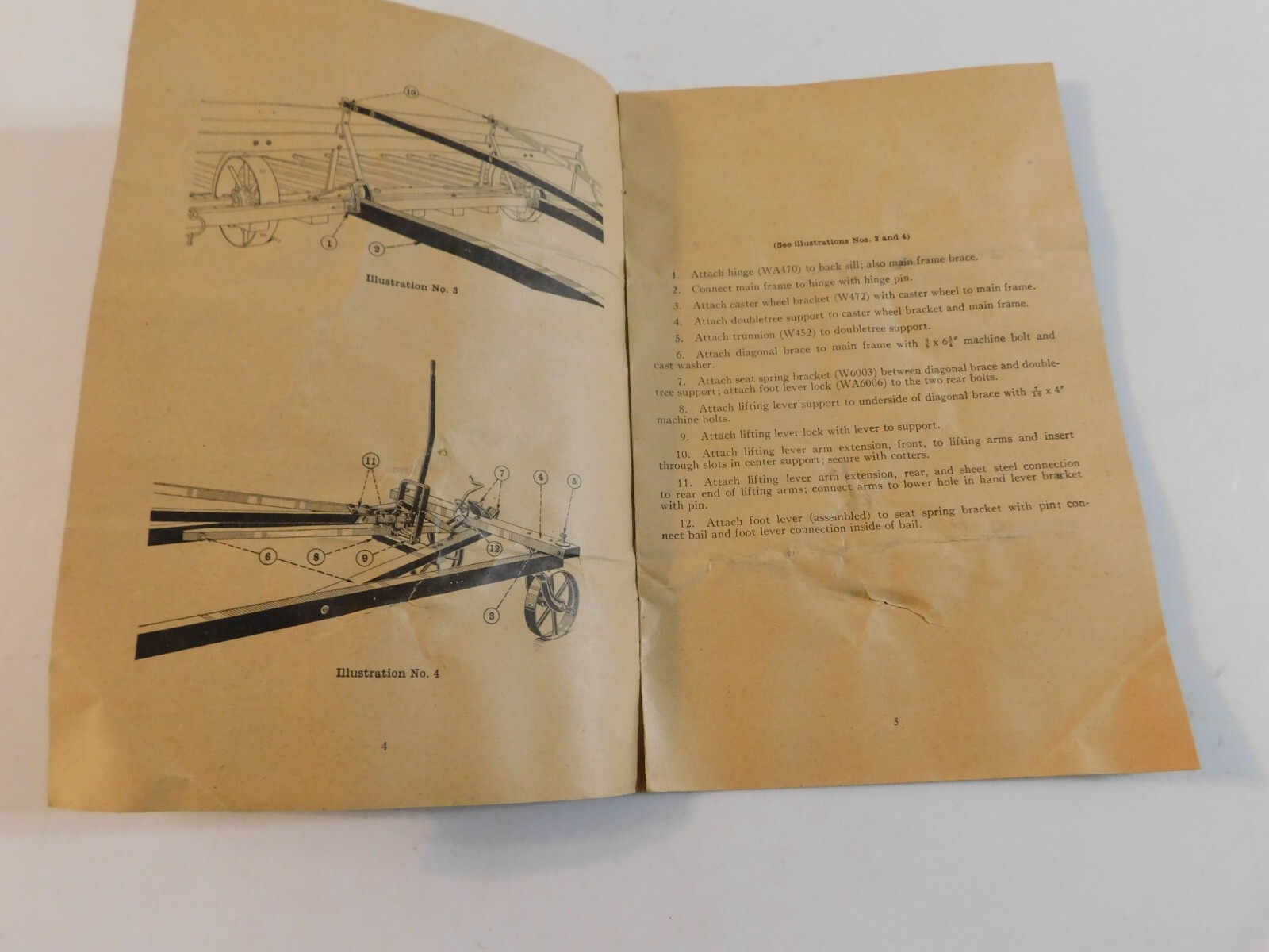1930 IH McCORMICK DEERING POWER LIFT SWEEP RAKE NO.4-B 4 WHEEL