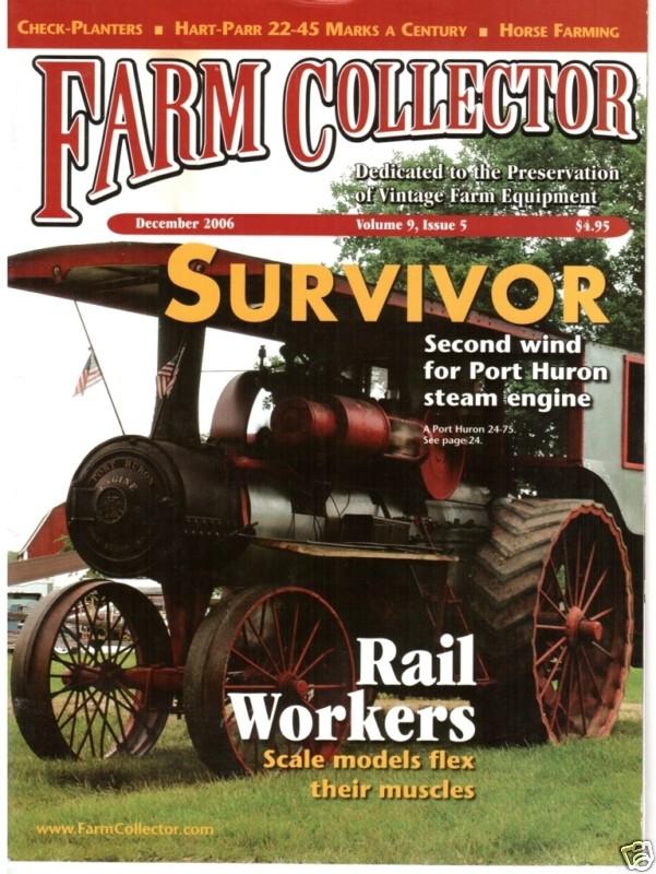Vintage hand check corn planters, Port Huron Steam Engine, Miniature trucks