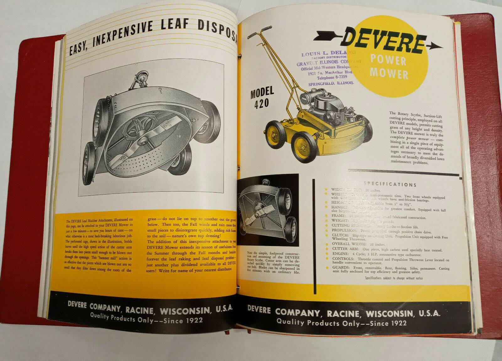 Gravely dealer brochures. 1954. Also includes Woods Ditchwitch Devere Homelite, 