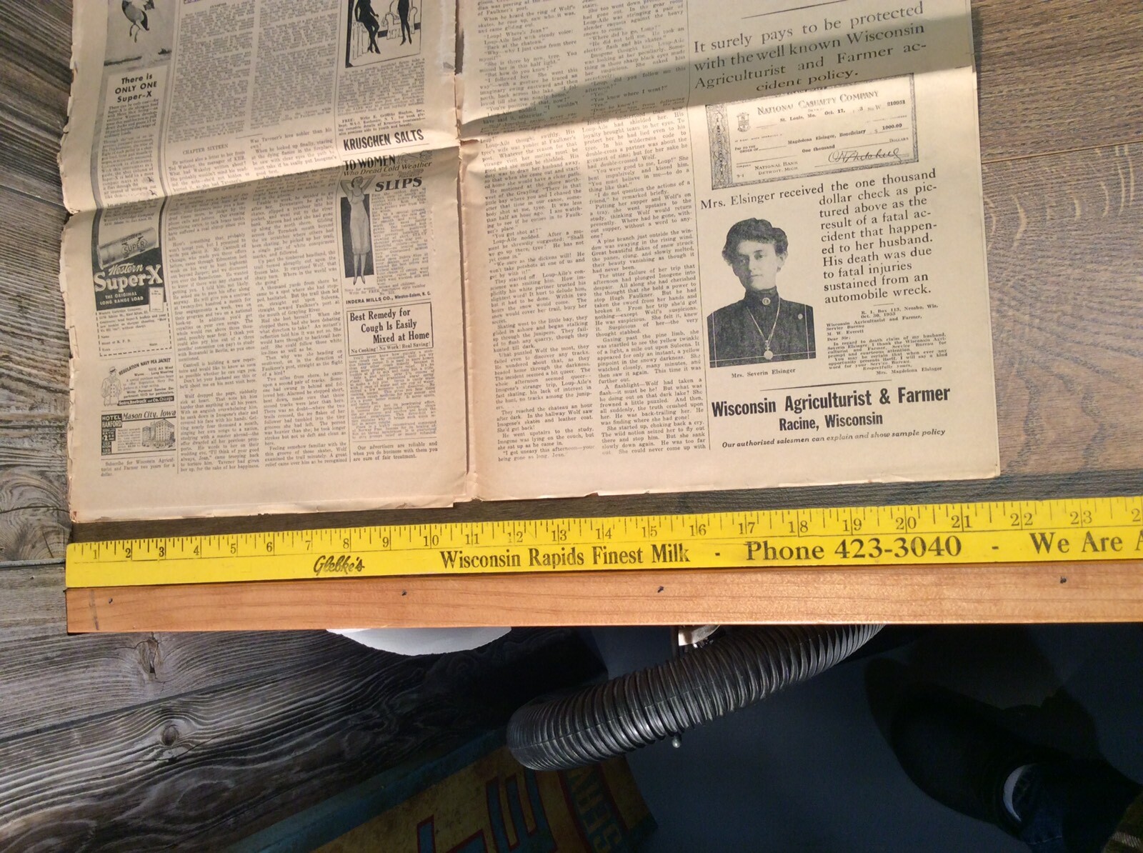 Antique “Wisconsin Agriculturist And Farmer” Newspaper 1933 Interesting Read C9