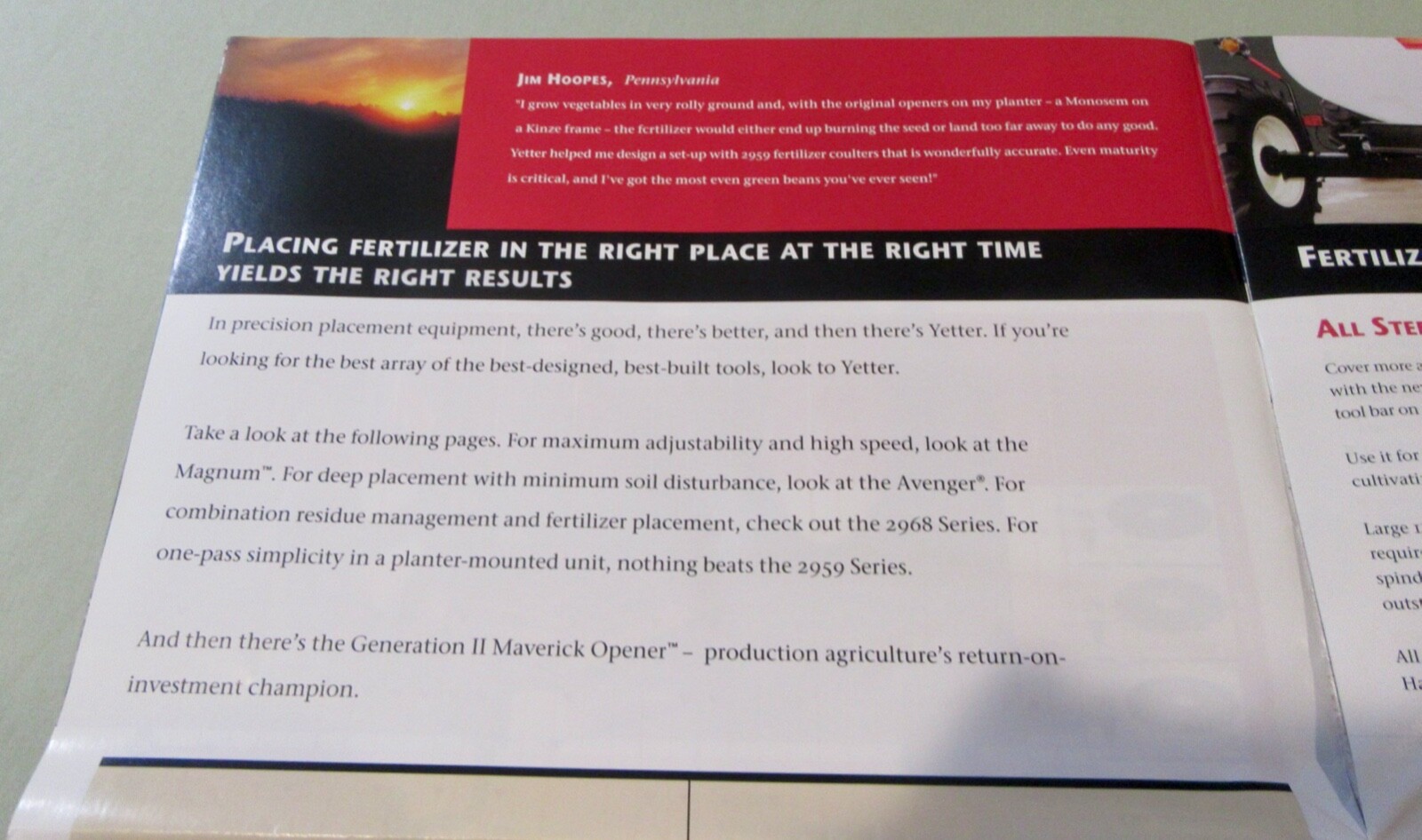 Yetter Manufacturing Co. Productivity Tools And How To Use Them Brochure (2004)