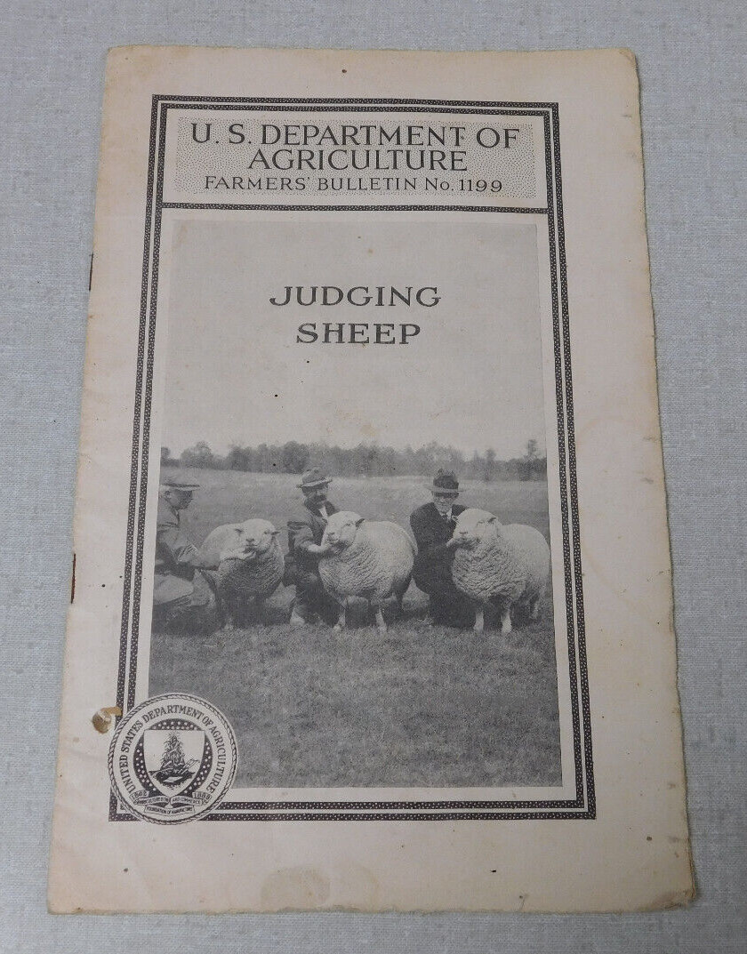 U.S. Department Agriculture bulletin Judging Sheep 1933