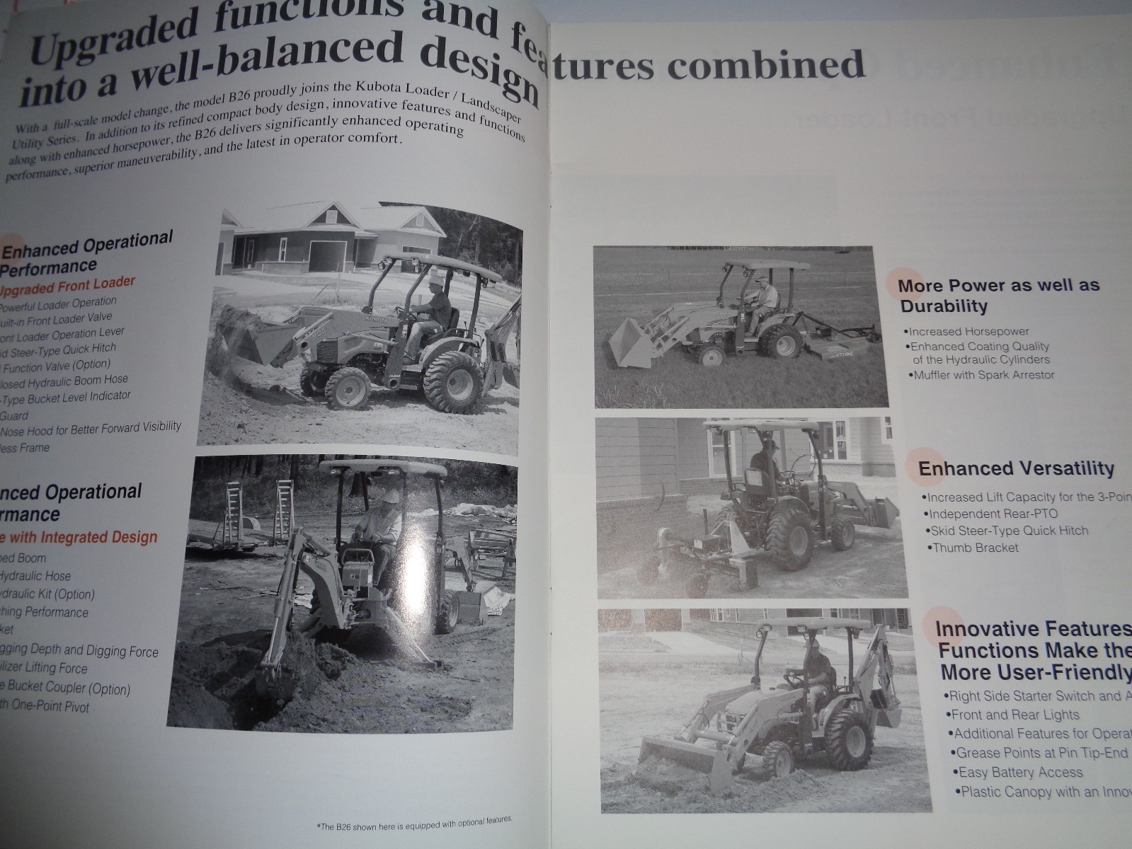 *Kubota B26 Tractor Loader Backhoe New Product Guide Sales Brochure literature