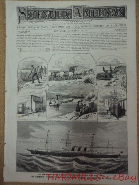 1881 Transportation Storage & Shipment American Grain Corp Magazine Elevators