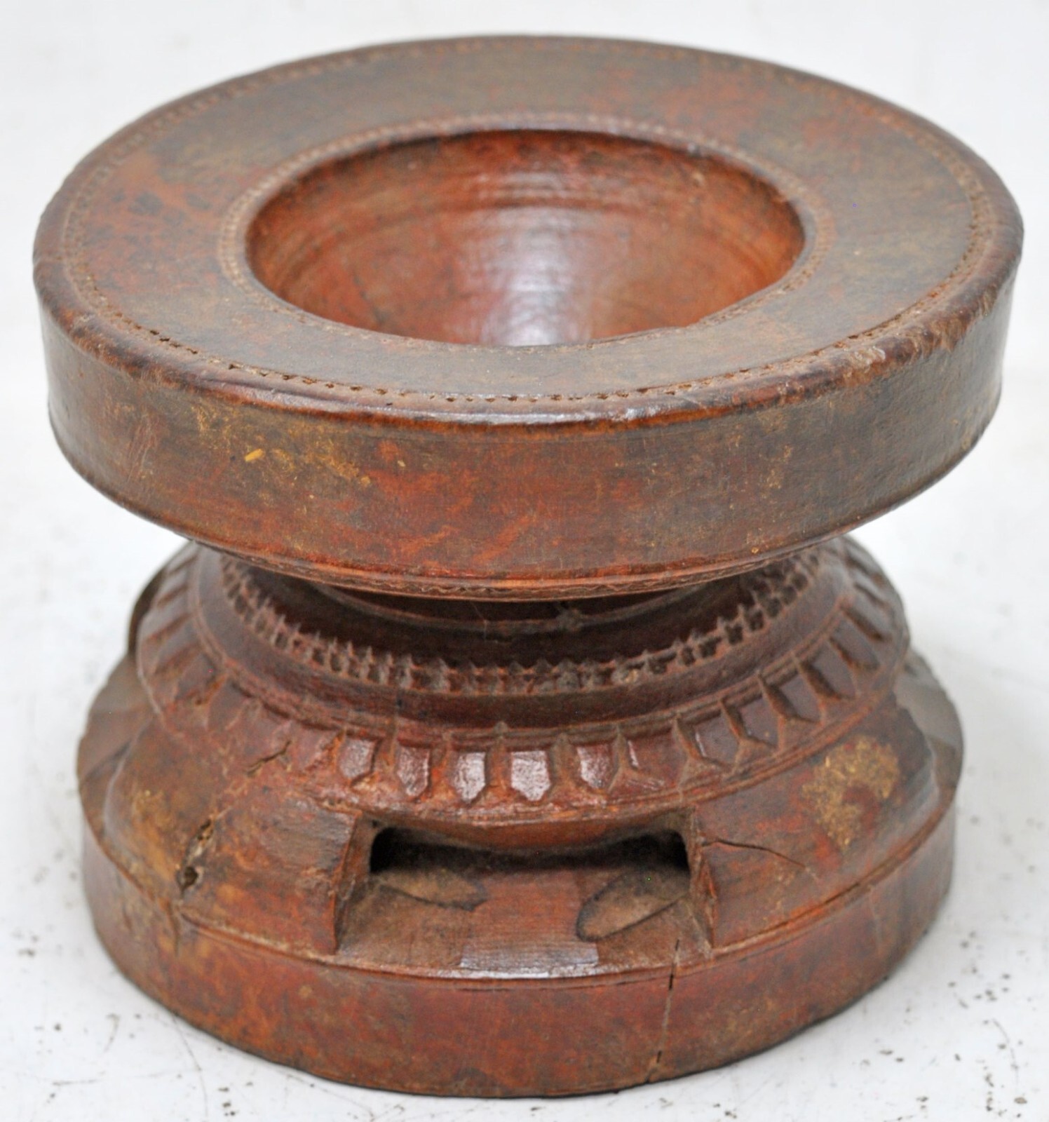 Antique Wooden Agricultural Seeder Bijni Original Old Hand Carved