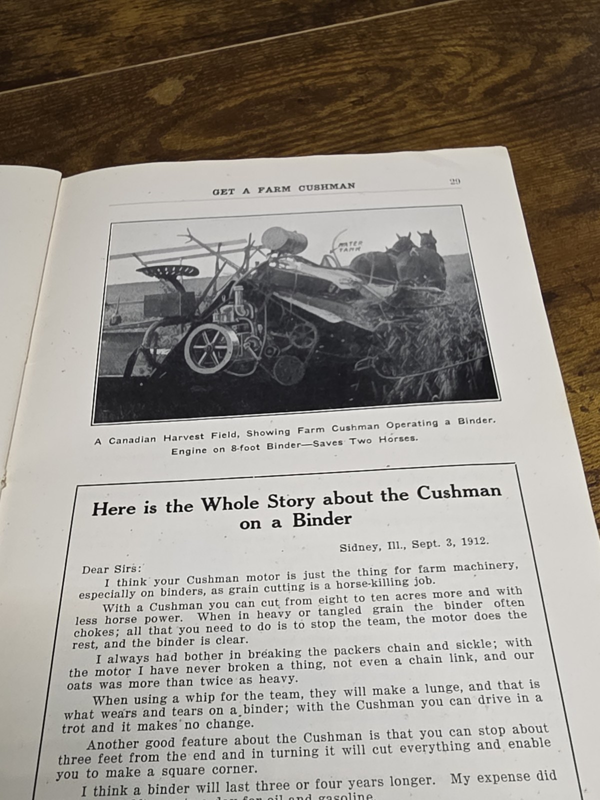 Original 1915 Cushman Motor Works Catalog Brochure Hit Miss Engine Lincoln
