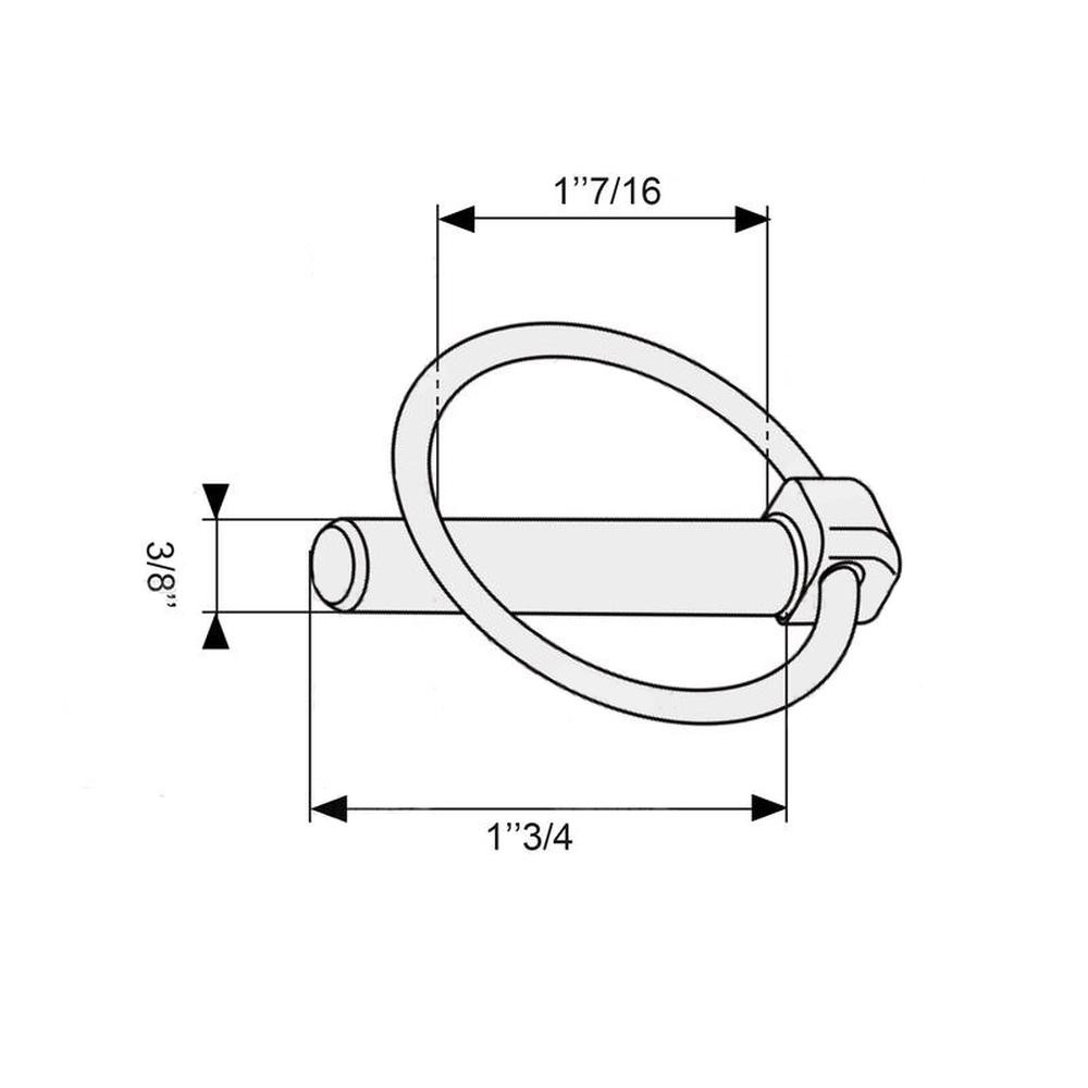 S.3546 Round Linch Pin, Pin Ø9.5mm x 44.5mm ( )