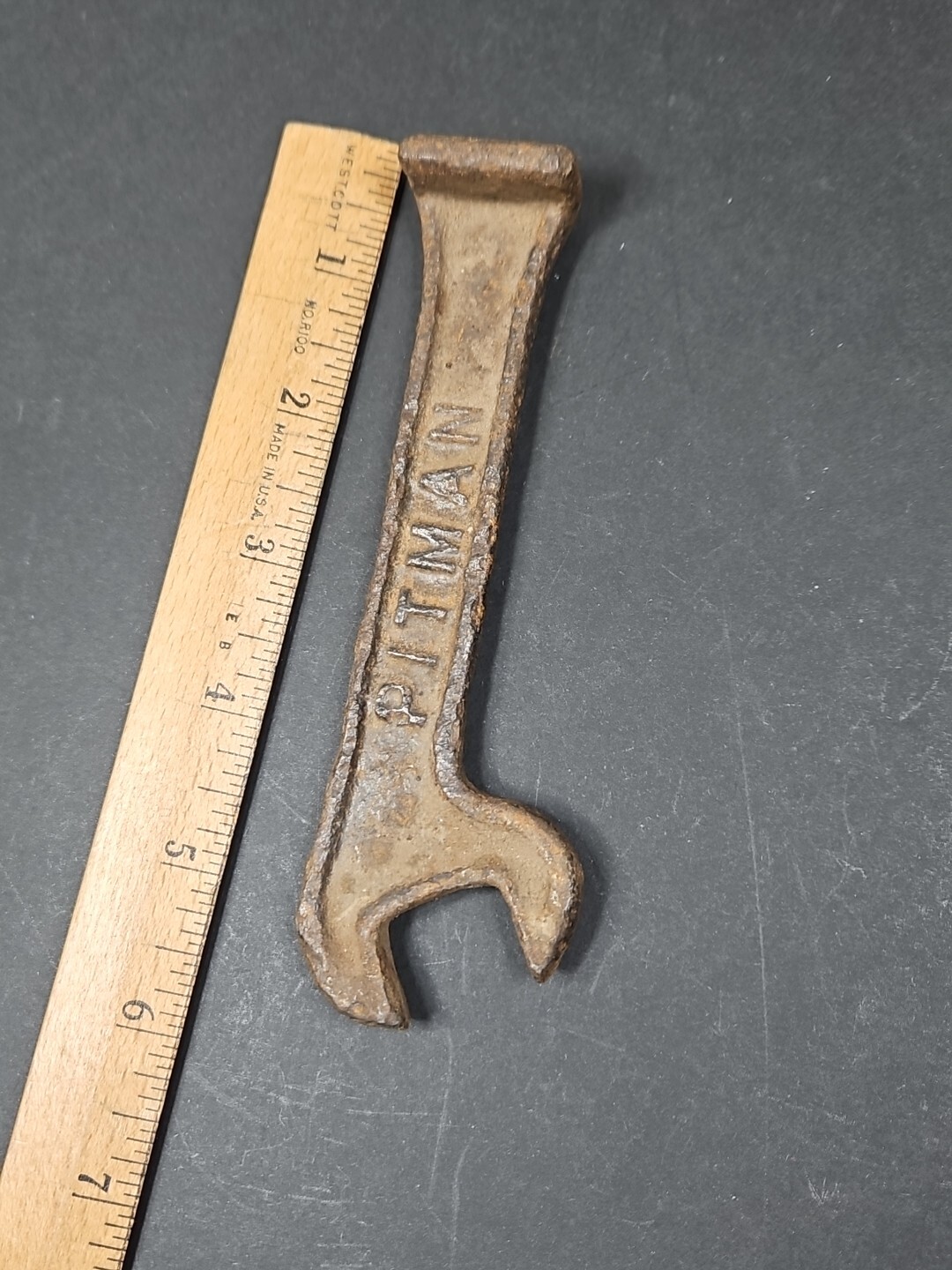 Vintage Pitman 7/8&Prime; Open End Wrench Farm Implement Plow Antique Tool 5-1/2&Prime;