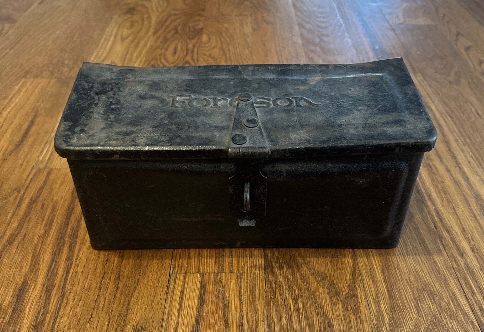 Fordson Tractor Tool Utility Box Antique Farm Collectible Embossed