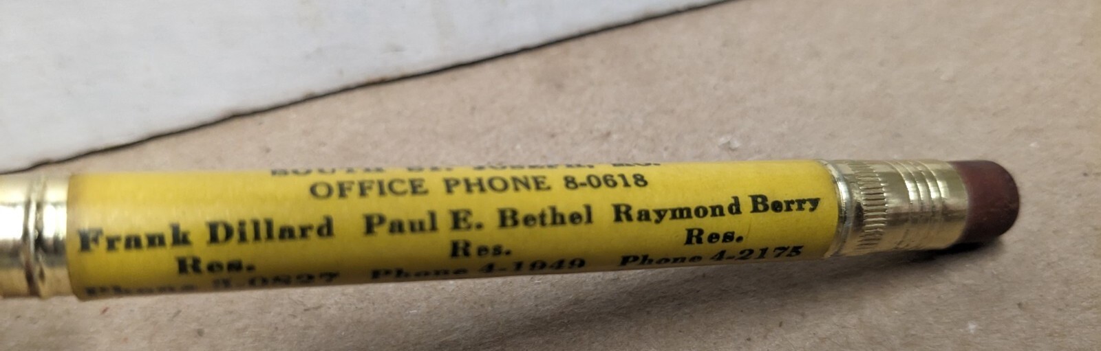 Vintage Colt-Wall & Bethel Commission Co. St. Joseph Missouri Mo Bullet Pencil