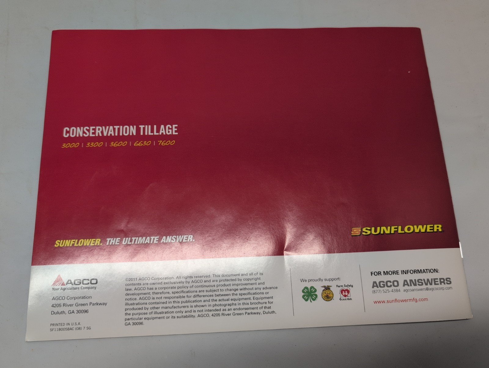 Sunflower Conservation Tillage Sales Brochure *Original Brochure* 2002 Implem