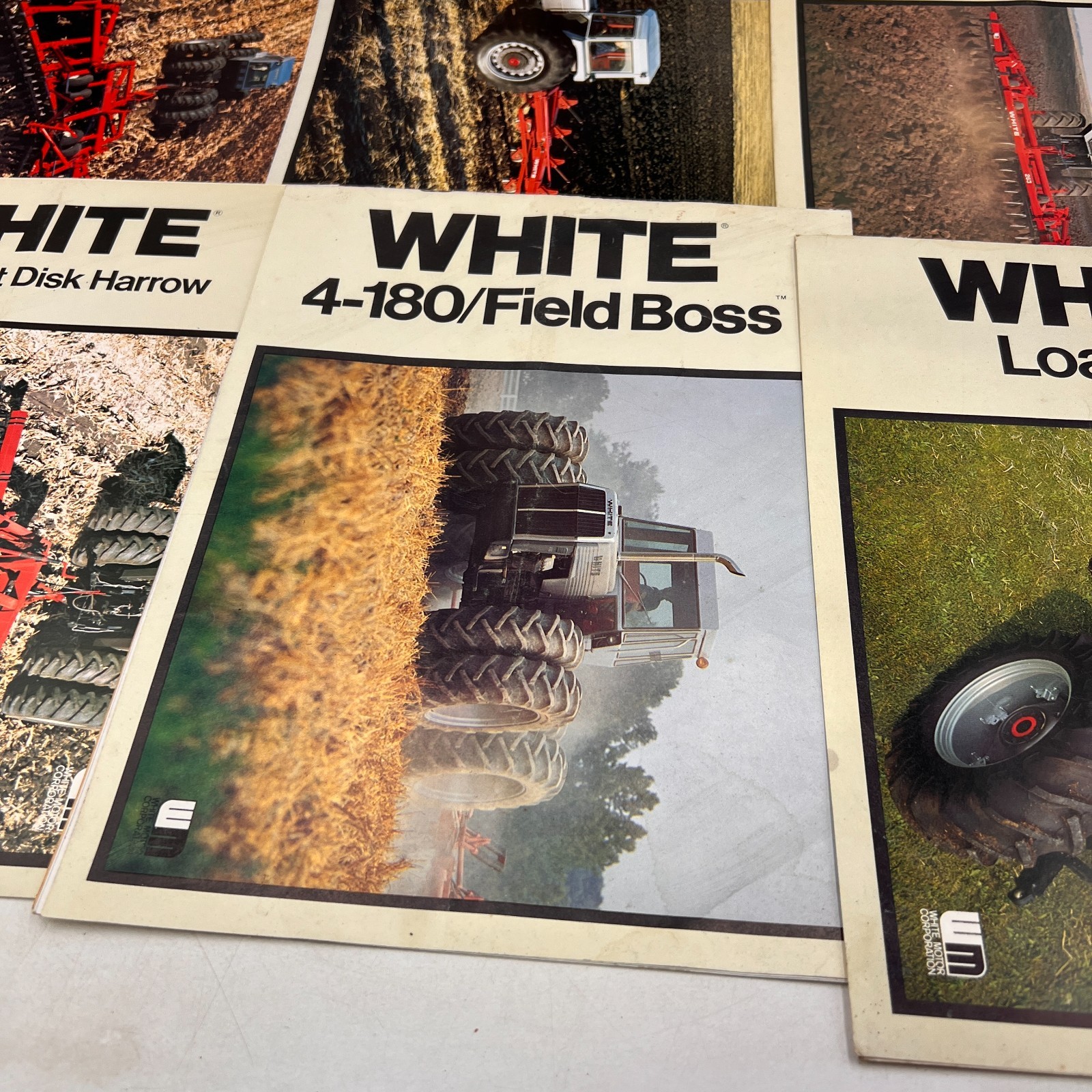 7 White Farm Tractor Equipment Brochure 4-180 Field Boss Disk Harrow Loader Plow