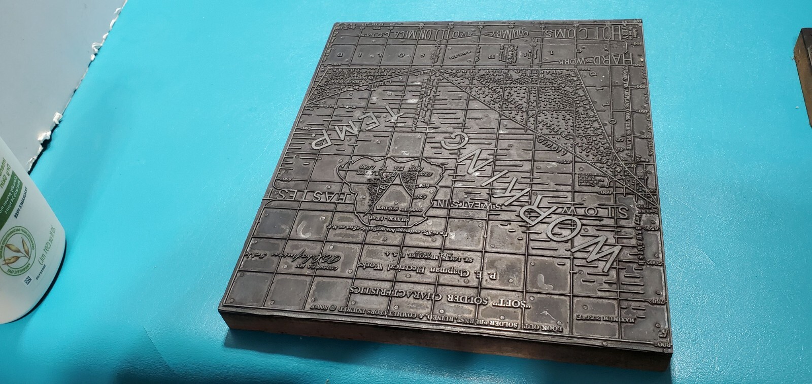 Vintage LARGE CHAPMAN Electric SOFT SOLDERING Copper PRINTING PLATE Block