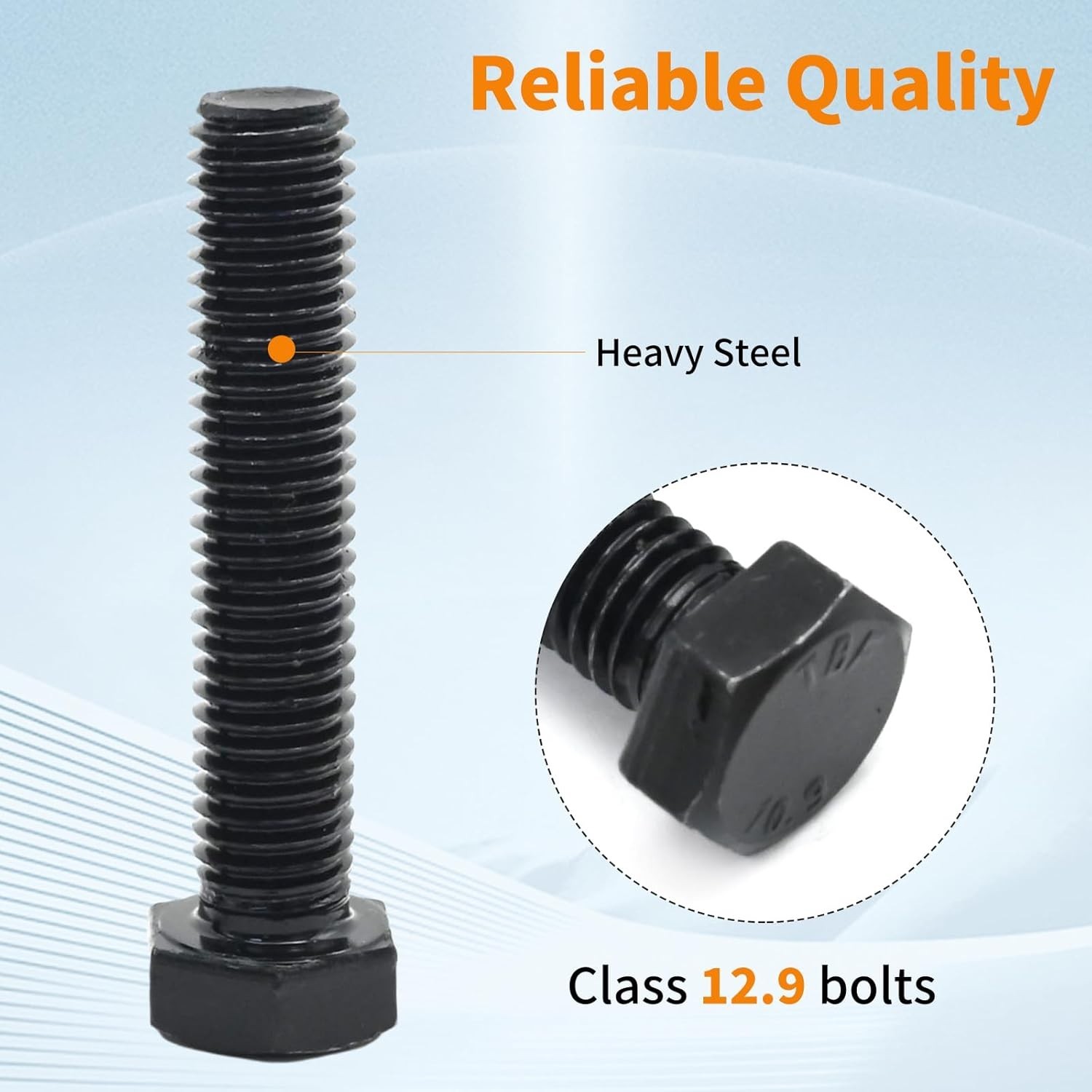 Durable M12 Torsion Key Adjustment Bolts – Black Alloy Steel for Chevy Models