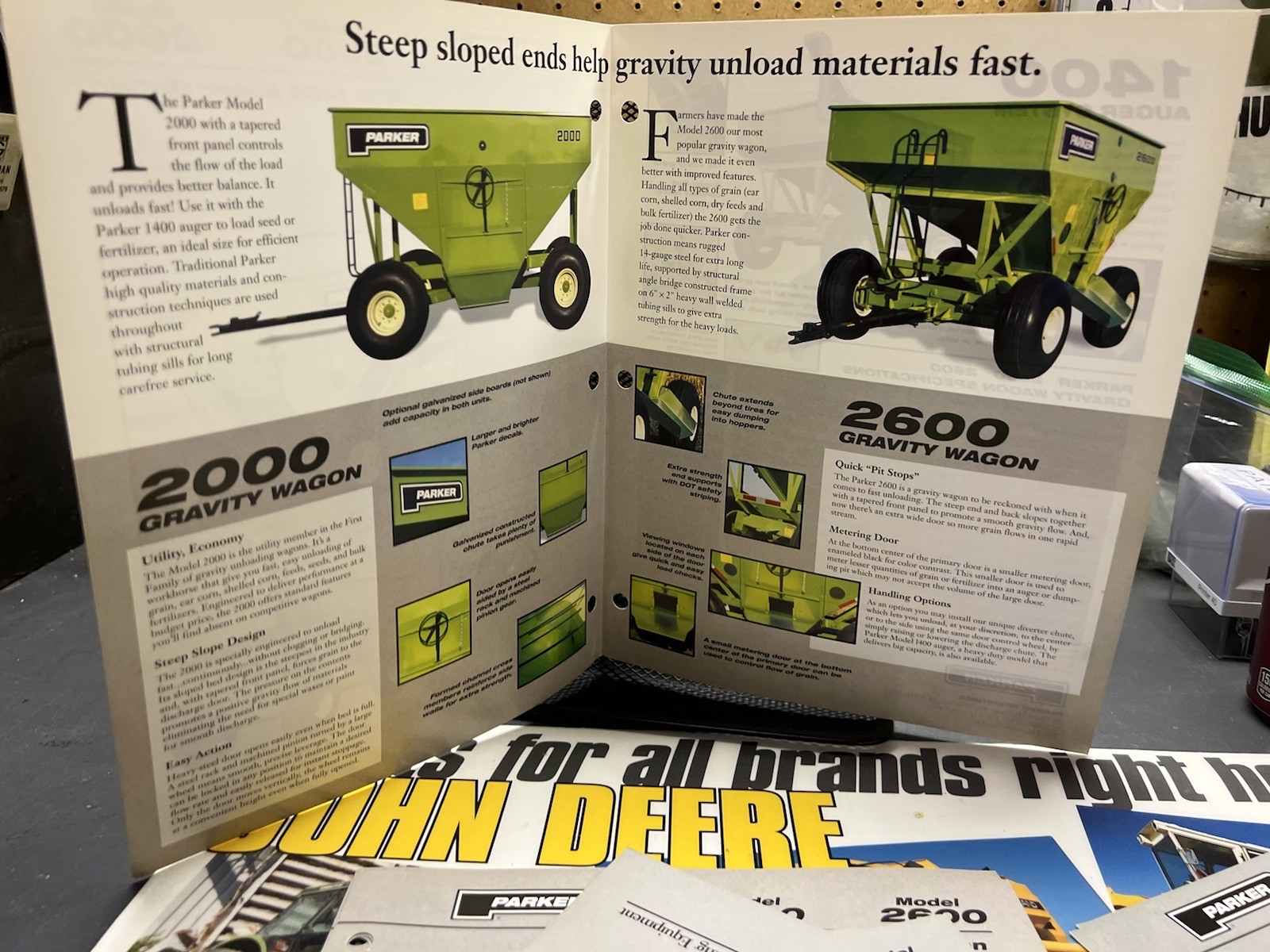 1995 Parker Industries Grain Wagon Brochure Jefferson IA Grain Chariots