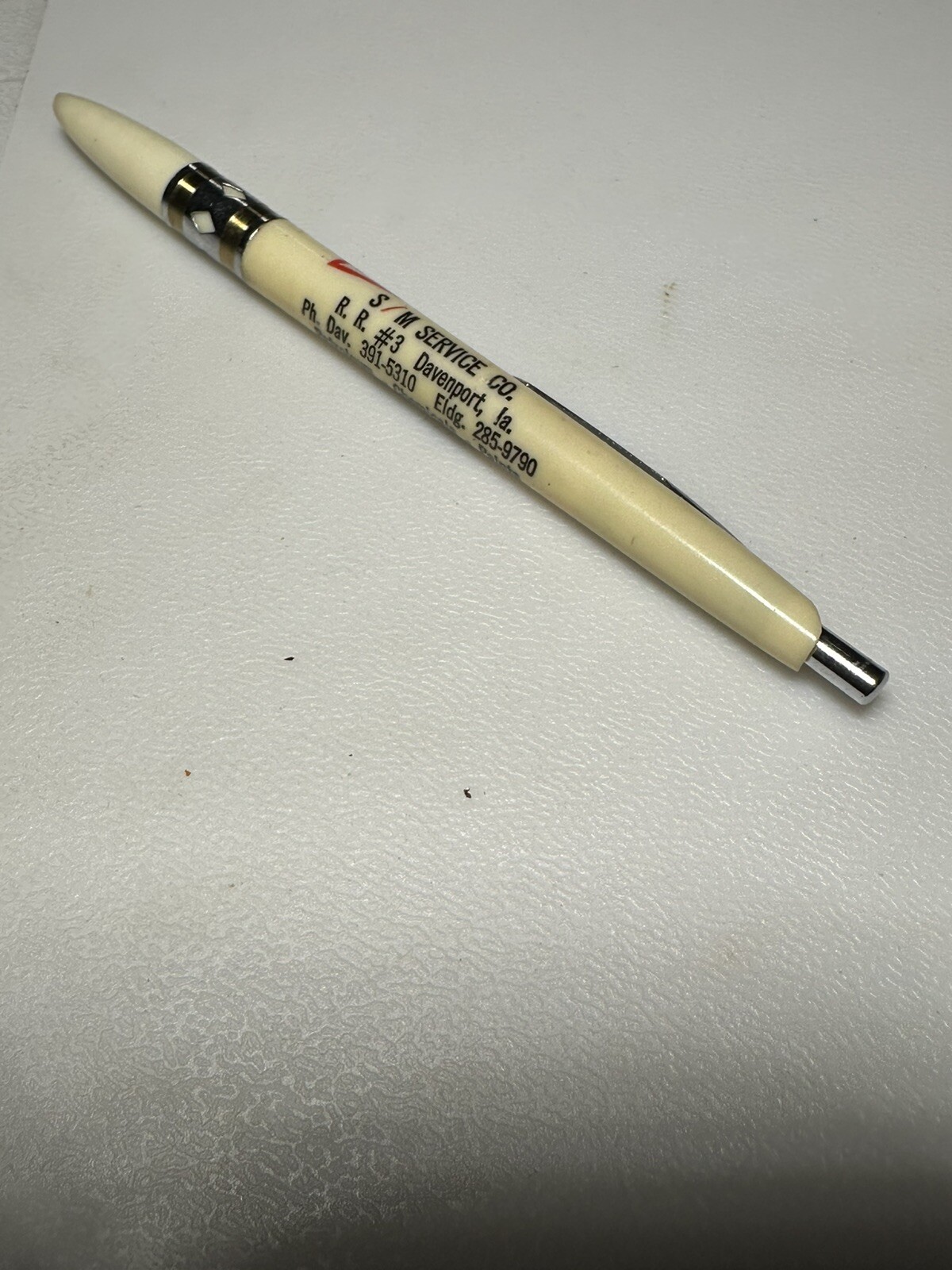 Vintage Davenport Iowa SM Service Company FS Seeds Farming Ag Advertising IA Pen