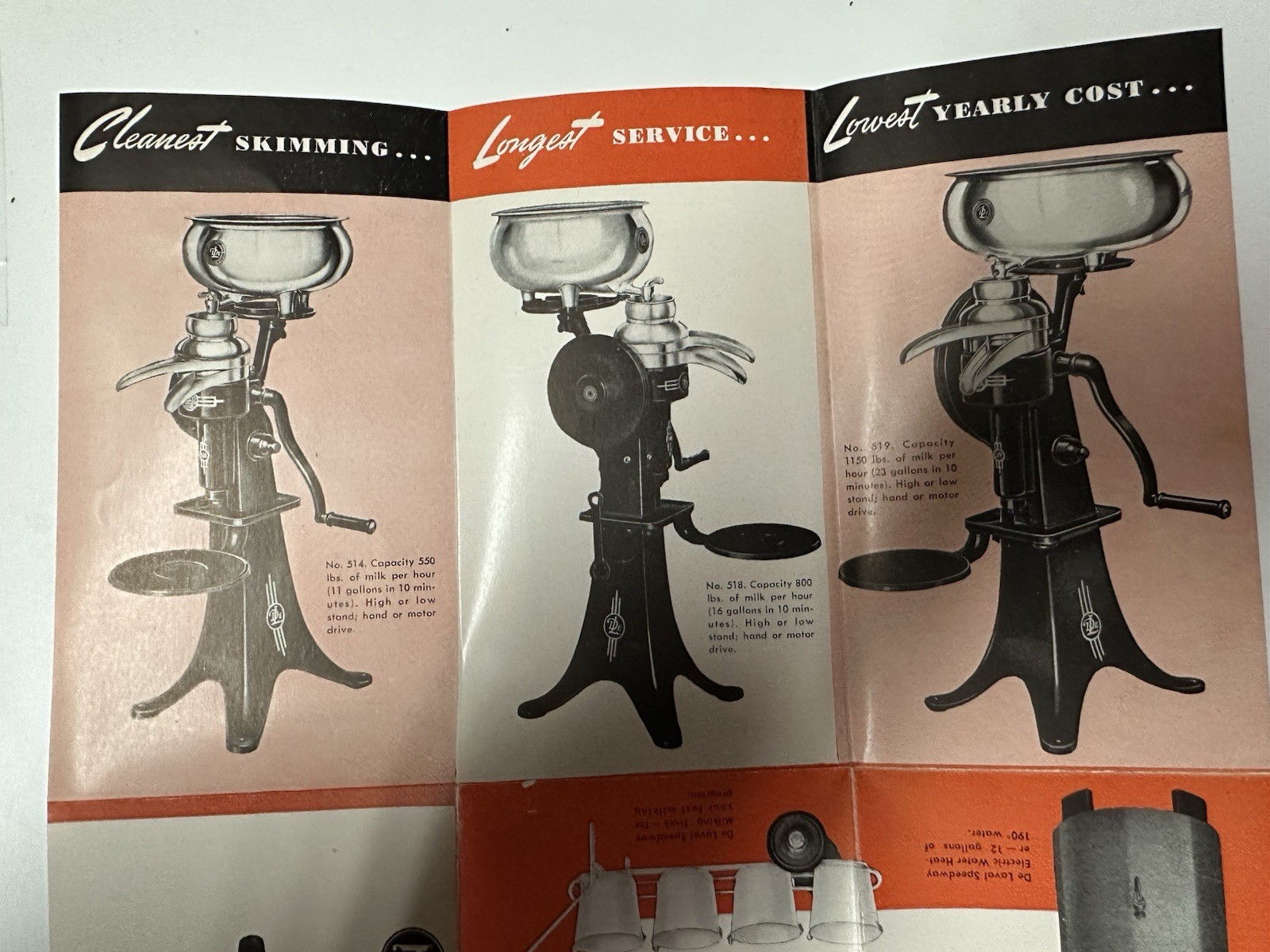 1950&rsquo;s De Laval Cream Separators pamphlet (22A)