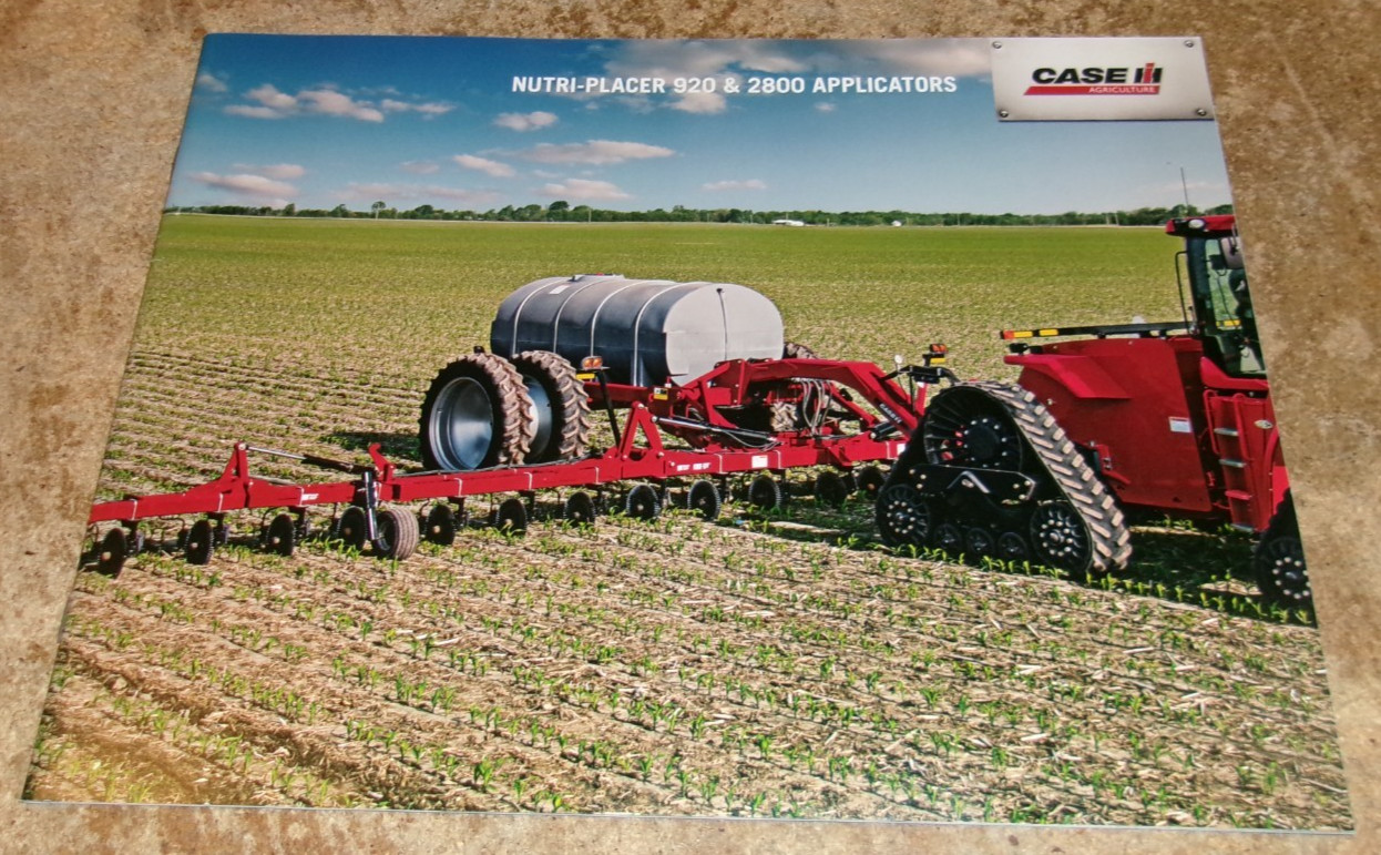 2015 case ih nutri-placer 920 + 2800 applicators brochure in nice shape used