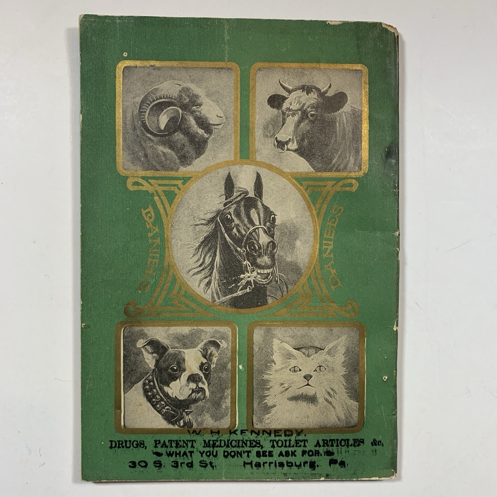 HOME TREATMENT FOR HORSES AND CATTLE by A.C. Daniels – Original 1907 Paperback