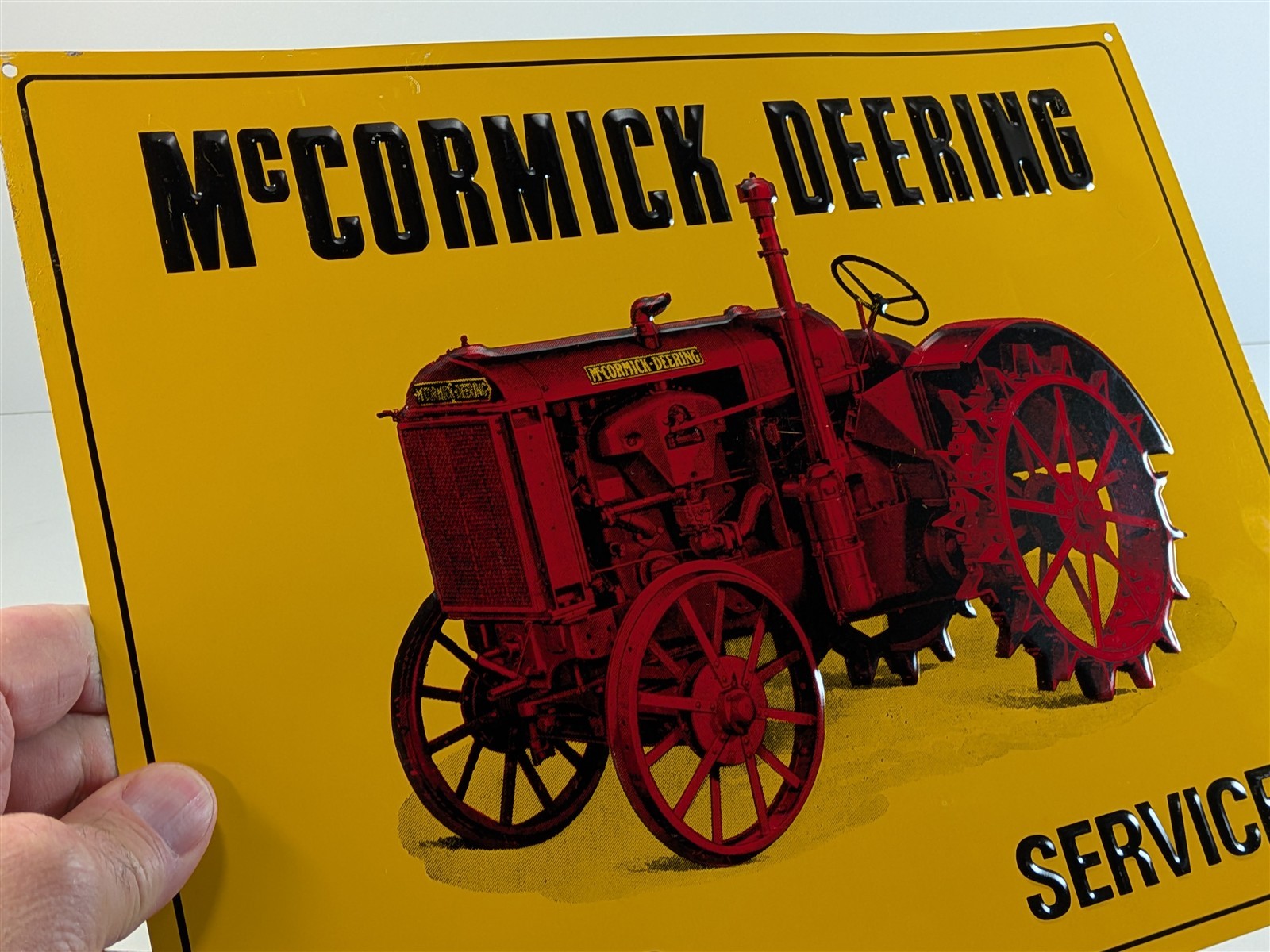 McCormick Deering Parts Service Tractor 14&Prime; Tin Sign