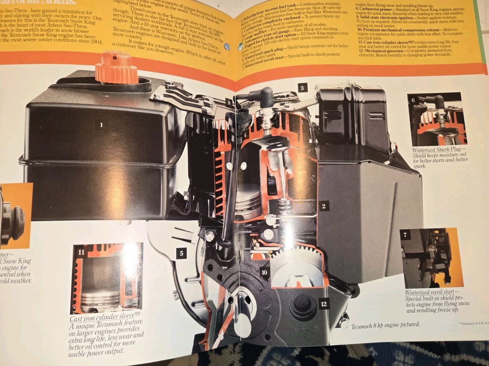 1985 ARIENS SNO THROS PRODUCTS DEALERSHIP ADVERTISING BROCHURE