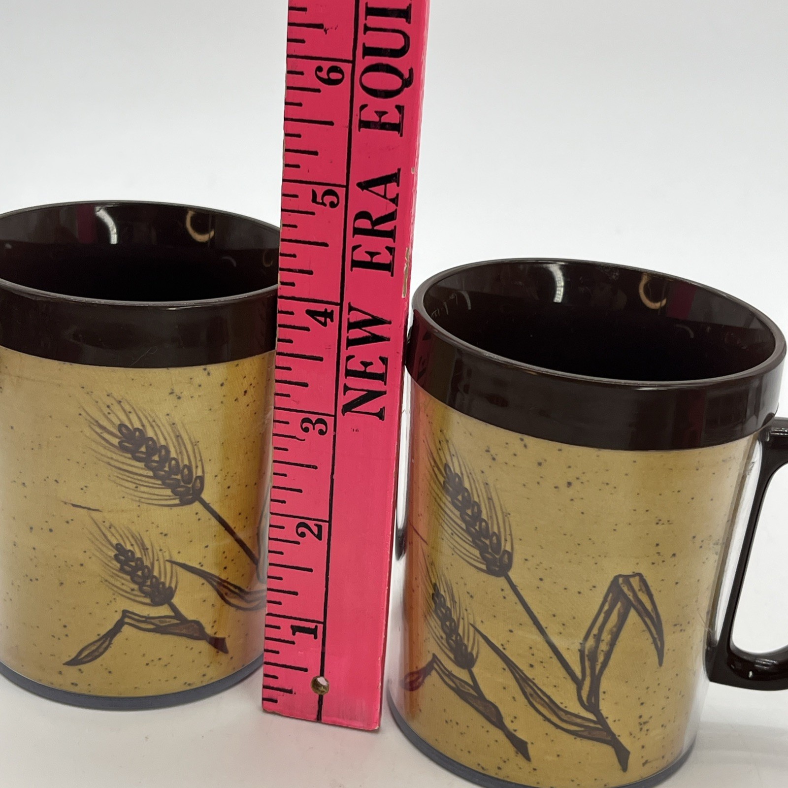 Thermo-Serv Farm-Oyl 50th Anniversary Thermal Mug Cup Vintage 1976 USA Set Of 2