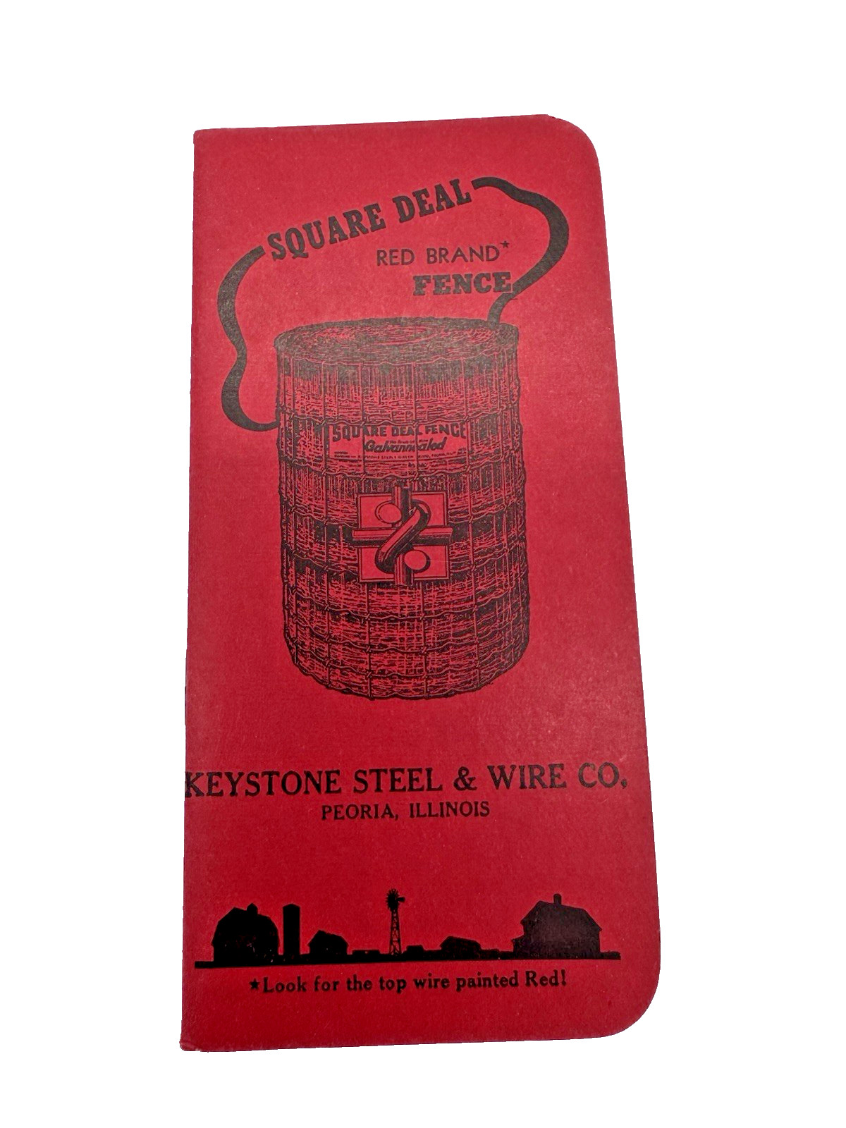 Vintage Red Brand Fence Keystone Steel Wire Notepad Lot 1930s Advertising