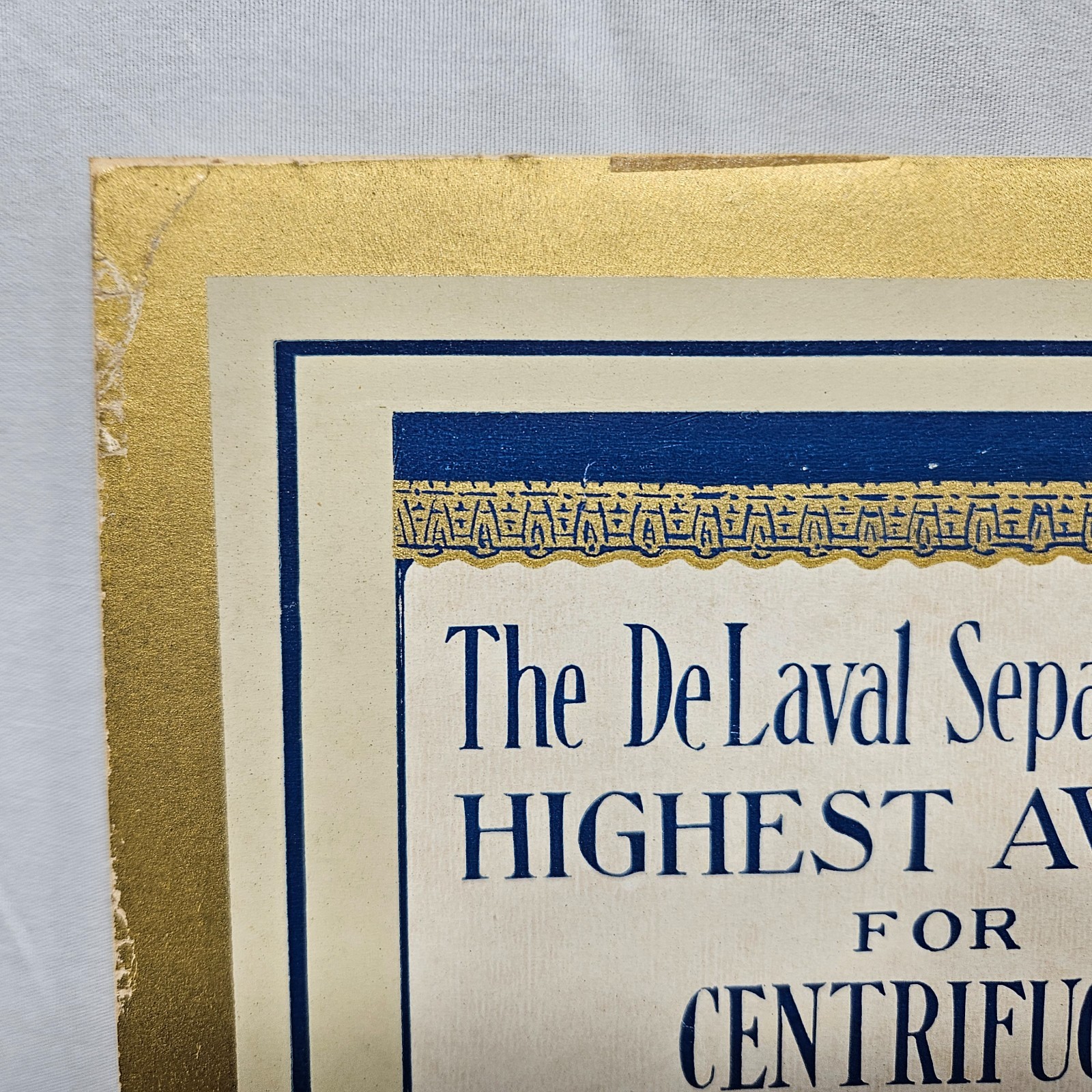 RARE Unknown 1915 Panama Pacific Expo Grand Prize Poster DeLaval Cream Separator