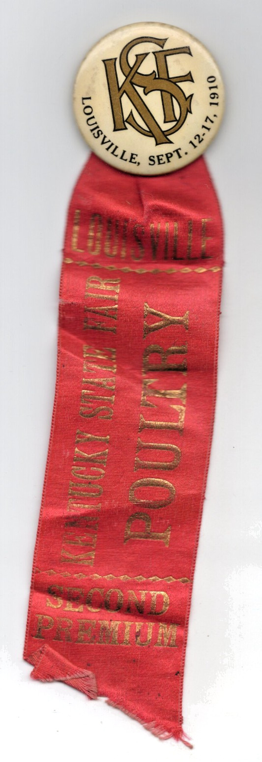 1910 – Louisville Kentucky State Fair Poultry Second Premium Prize Ribbon – XL2Z