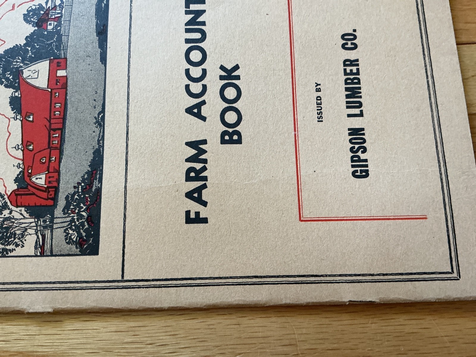 Vintage Farm Acct. Record Book – Gibson Lumber – Minnesota