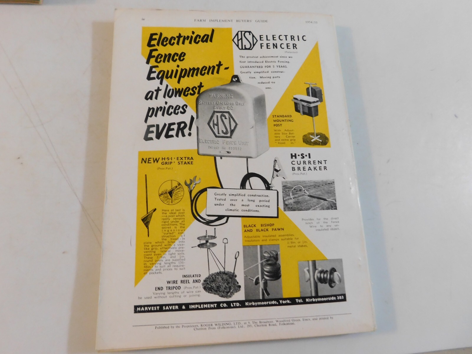 1954-55 FARM IMPLEMENT BUYER&rsquo;S GUIDE ENGLAND MOWERS SWATHERS CLEANERS WINDROWERS